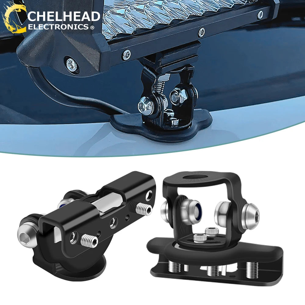 Universal LED Work Light Hood Mount Brackets - Pair image 1