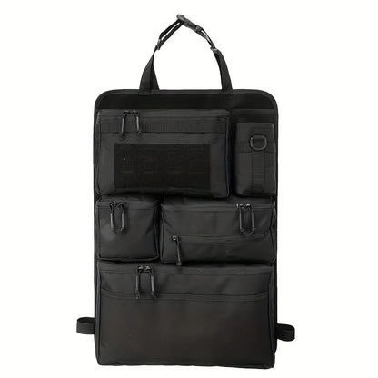 Black tactical seat back organiser