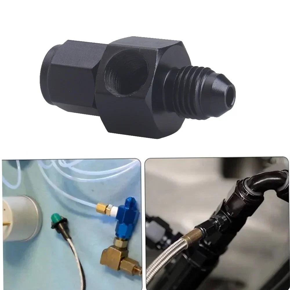 Universal Fuel Pressure Gauge Liquid 0-100psi Oil Press Gauge 1/8" NPT with Fuel Pressure Take Off Fitting AN6 AN8 AN10 Adapter Tuck's Performance