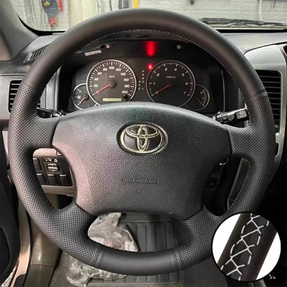 DIY Car Steering Wheel Cover Microfiber Leather For Toyota Land Cruiser Prado 120  4Runner Hilux Tuck's Performance