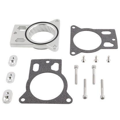 Black Silver Throttle Body Spacer For Cadillac Escalade Chevrolet Avalanche Silverado SSR GMC Sierra Hummer Air Intake System Tuck's Performance