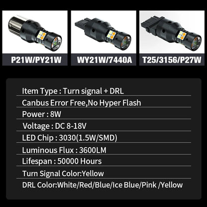 2X Dual Mode LED Turn Signal+Daytime Running Light DRL Accessories For Nissan Patrol Y61 Y62 1997-2019 2009 2010 2011 2012 2013 Tuck's Performance
