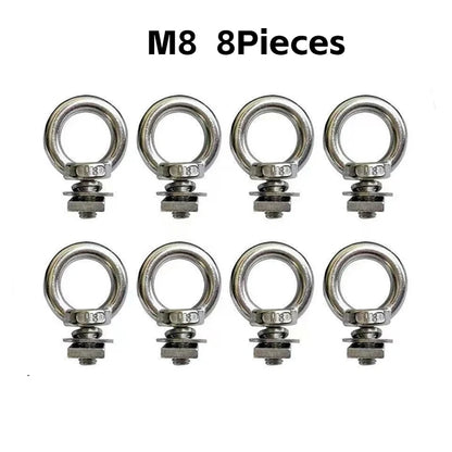 M8 stainless eye bolts 8 pack
