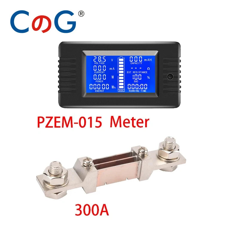 CG 20A/50A/100A DC Multifunction Battery Monitor Meter with Shunt LCD Display Digital Meter Voltmeter Ammeter for Cars,RV Tuck's Performance