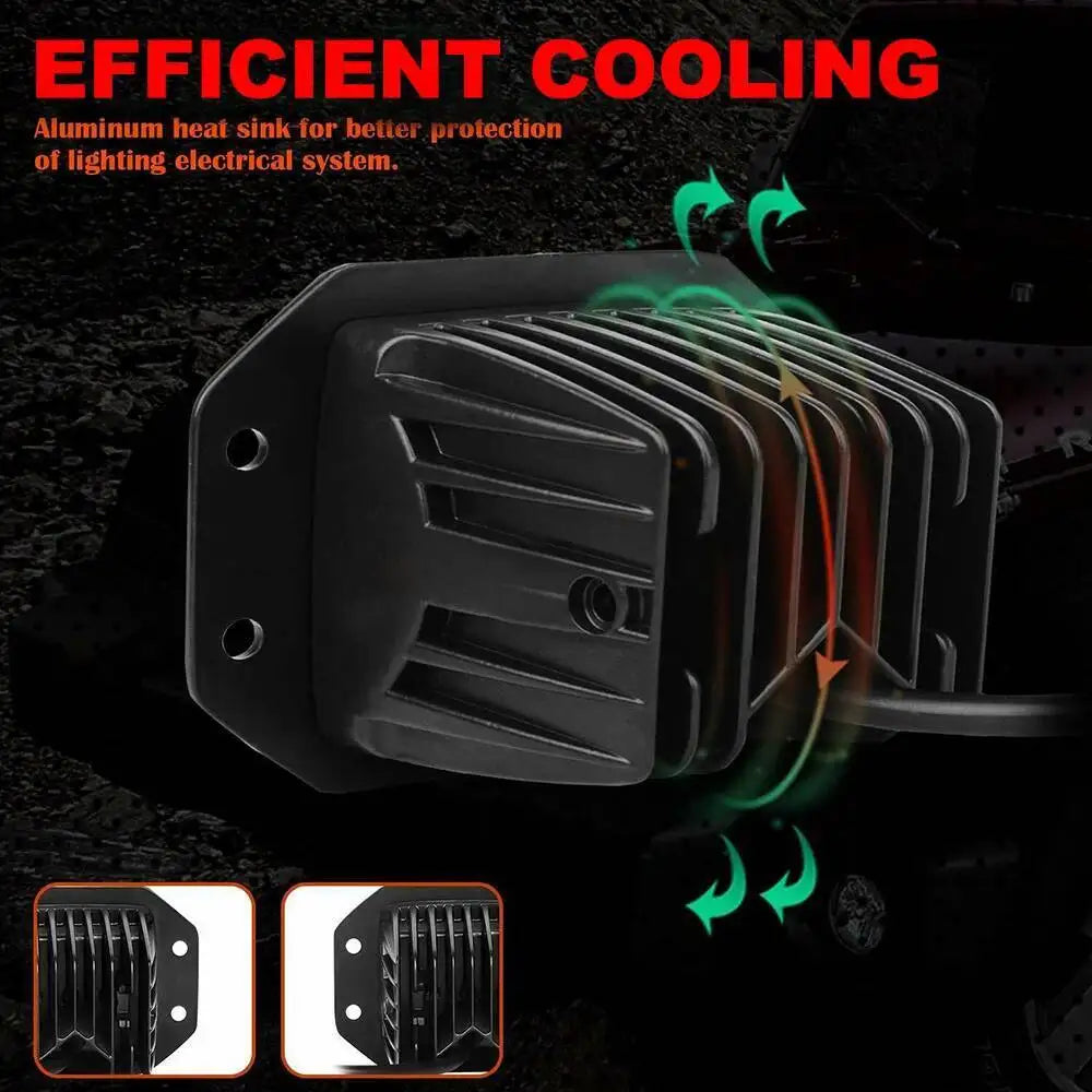Flush mount LED pod aluminium heat sink for cooling