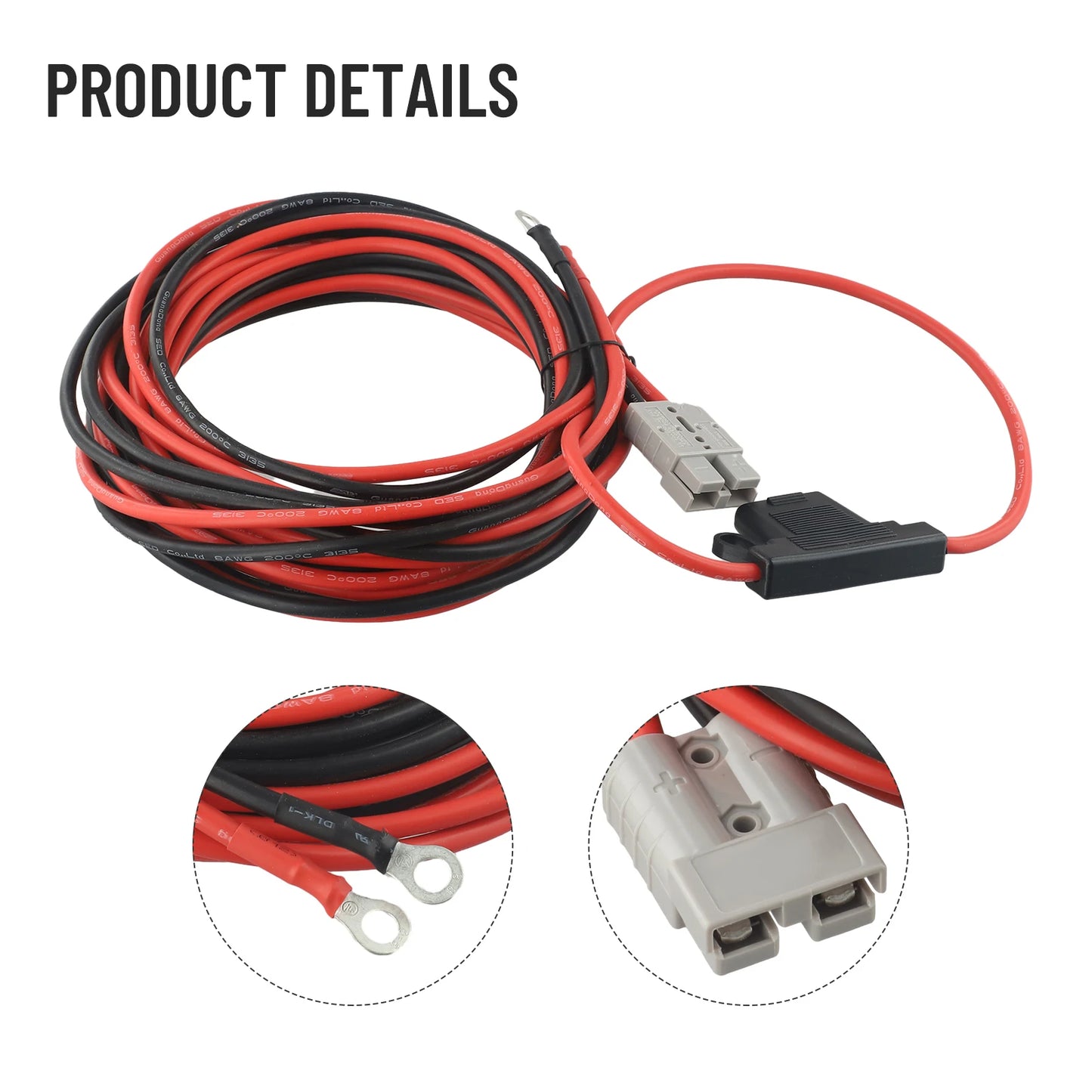 50A 12V Quick Connect Battery Cable Wiring Kit image 11