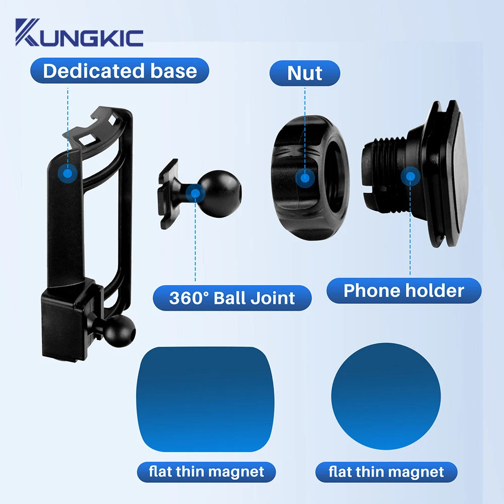Magnetic Car Phone Holder Mount for Toyota Hilux 2017 2018 2019 2020 2021 2022 2023 Dashboard GPS Mobile Phone Stand Accessories Tuck's Performance