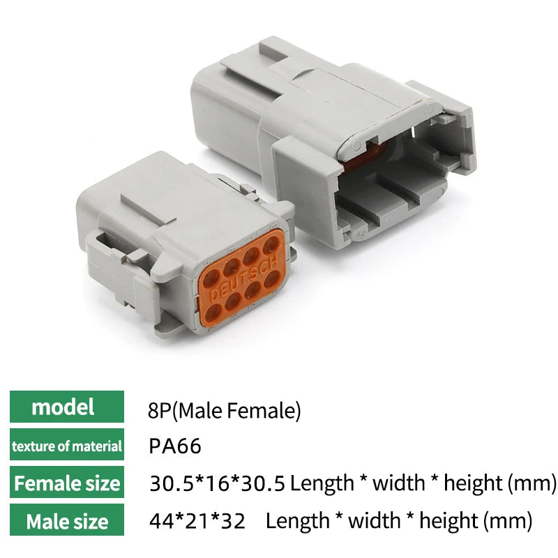 10/50/100 Sets Deutsch DTM/DT/DTP/DTF Automobile Connector Plug&Socket Male&Female Terminal DTM04-2/3/4/6/8/12 DTM06-2/3/4/6/8S Tuck's Performance