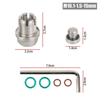 M12.1x1.25/1.5/1.75 M14.1 M16.1 M18.1x 15mm Oil Drain Plug Oversize Piggyback Self Tapping Oil Pan Thread Repair Kit Tuck's Performance