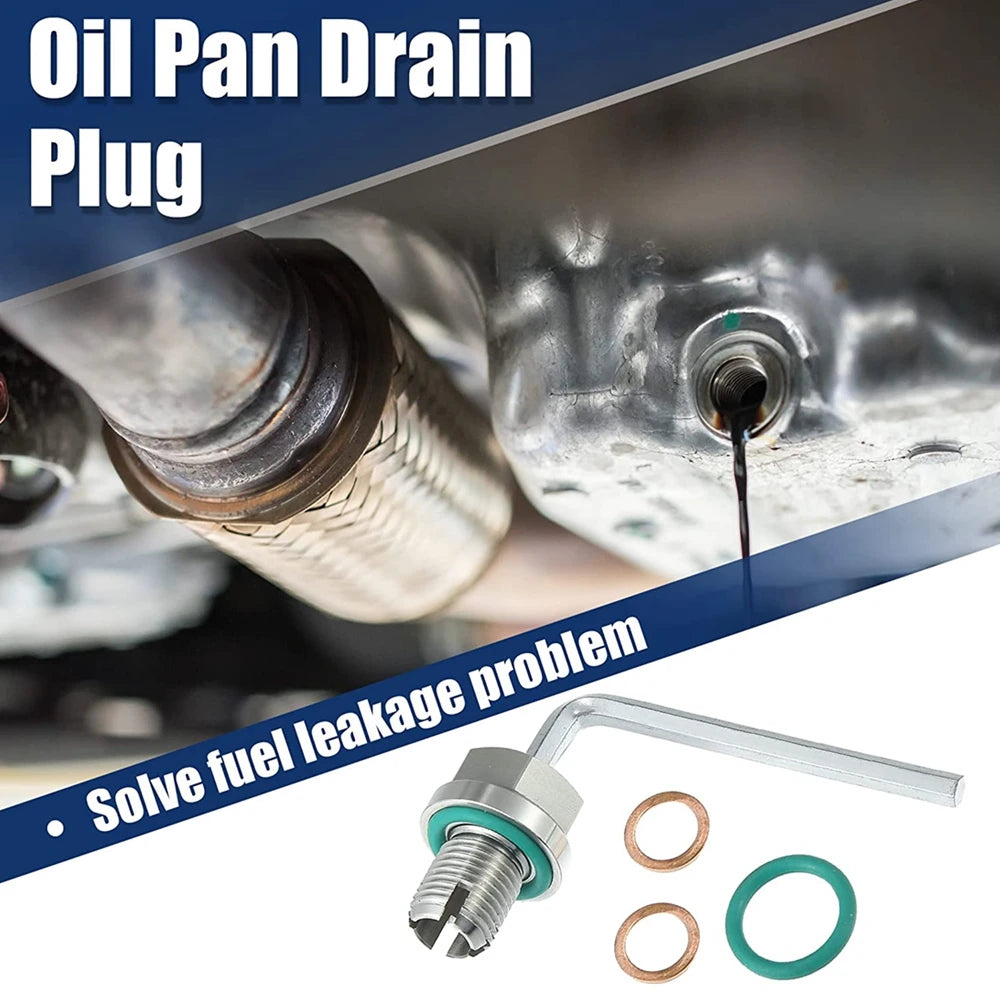 M12.1x1.25/1.5/1.75 M14.1 M16.1 M18.1x 15mm Oil Drain Plug Oversize Piggyback Self Tapping Oil Pan Thread Repair Kit Tuck's Performance