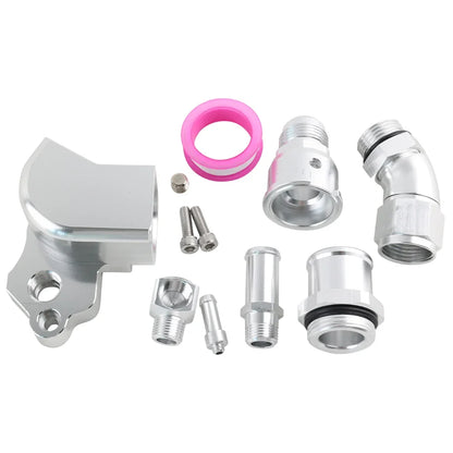 Aluminum K Series Silver Upper Coolant Housing W/ Filler & 1.25" Hose Fitting For Honda K20A/2/3 K20Z1/K24A1 Tuck's Performance