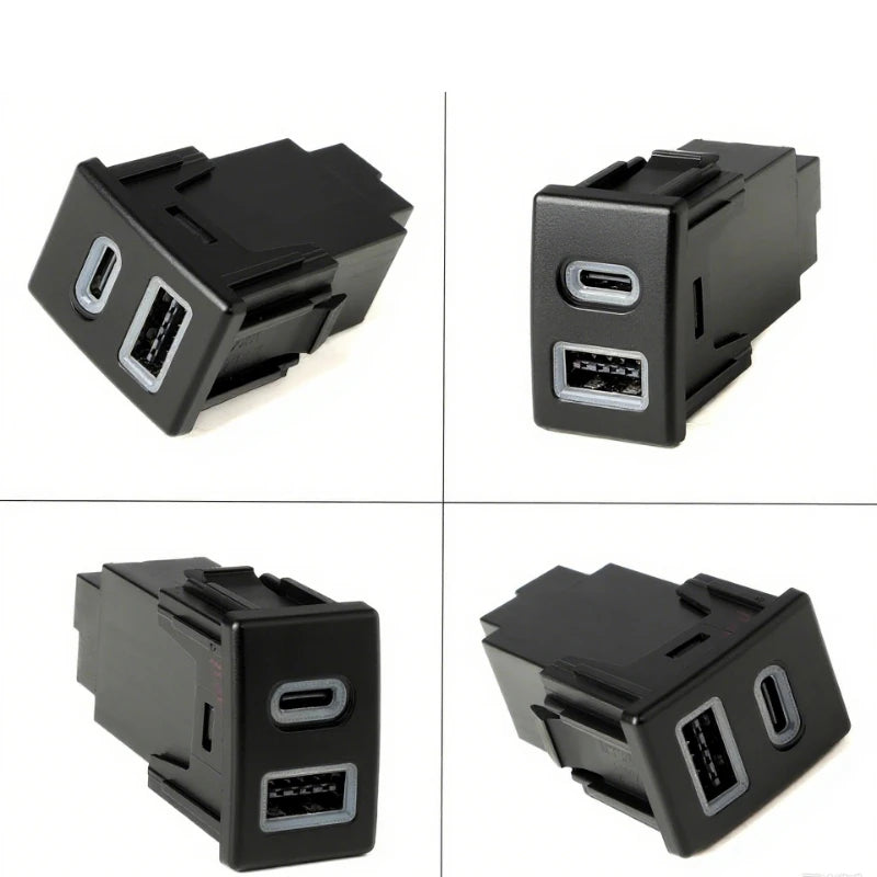12V/24V For Isuzu Suzuto 18-22 D-MAX old model Car Charger Dual USB TYPE-C PD Interface Socket Phone Charge Adapt Cable Tuck's Performance