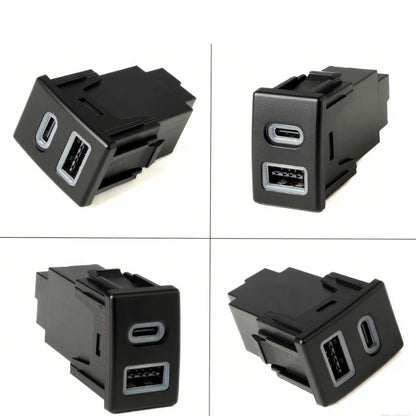 12V/24V For Isuzu Suzuto 18-22 D-MAX old model Car Charger Dual USB TYPE-C PD Interface Socket Phone Charge Adapt Cable Tuck's Performance