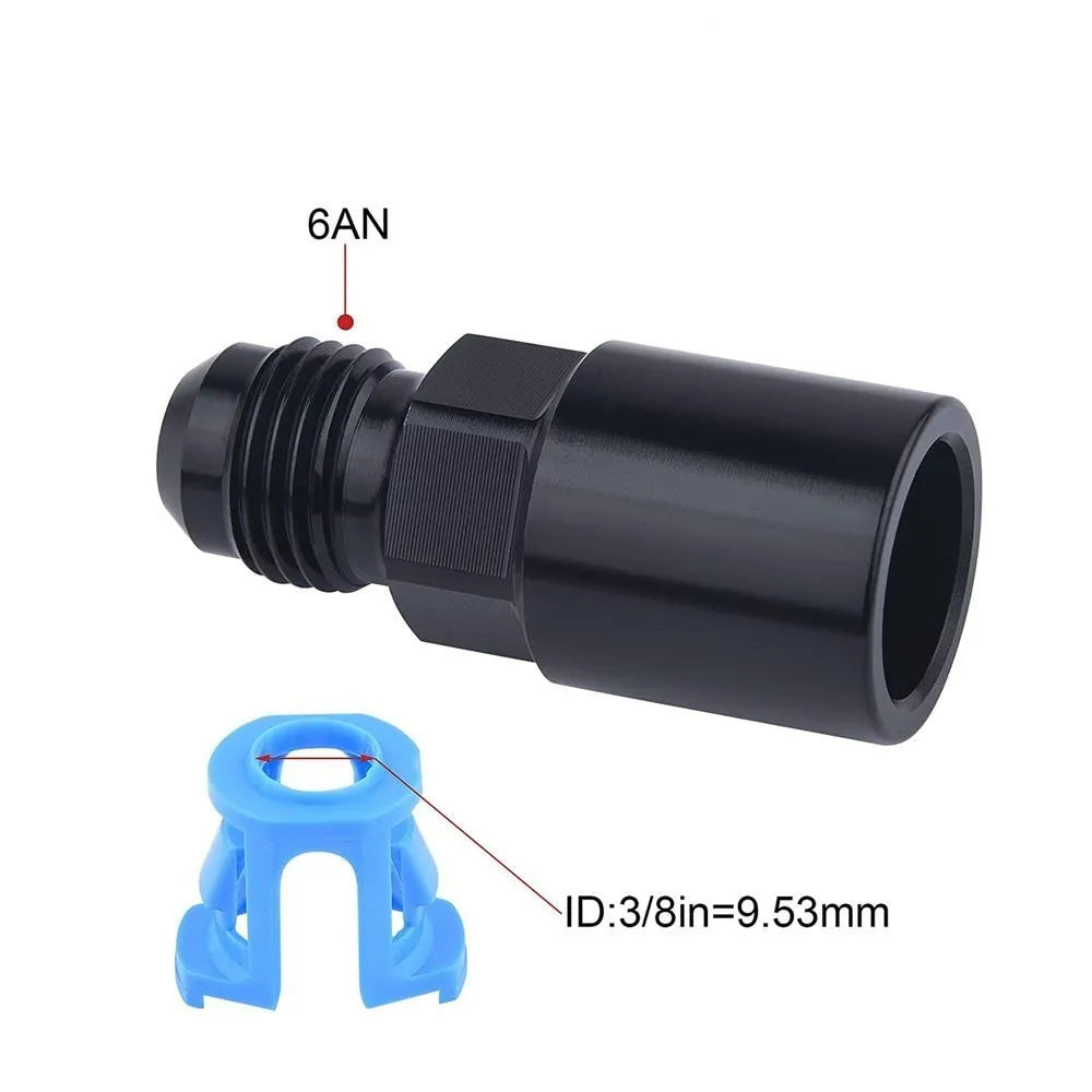 1PC Aluminum 6AN 8AN Male To 3/8" 5/16" Quick Disconnect Male Push On EFI Fitting Adapter Quick Connect Tuck's Performance