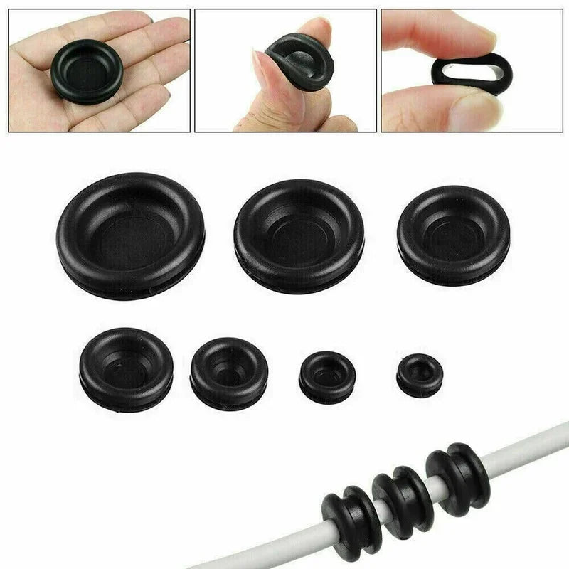 170/200/400pcs Rubber Grommet Assortment Firewall Hole Electrical Wire Grommet Gasket Kit for Wire Plug and Cable 7-25mm o ring Tuck's Performance