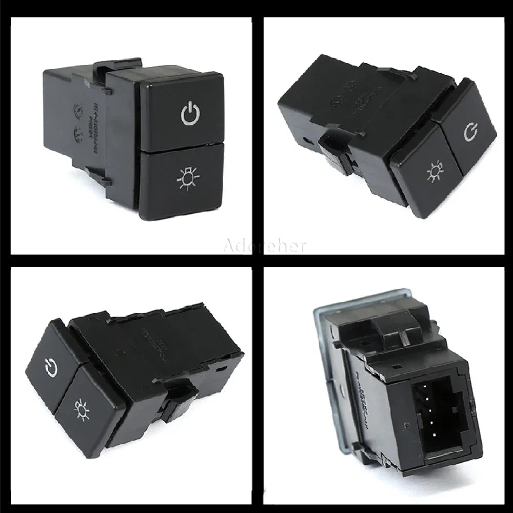 1PC Car Dual Key Switch Dual Switch Radar Tailgate Power LED Headlight Switch Button for ISUZU D-MAX 21-23 Tuck's Performance