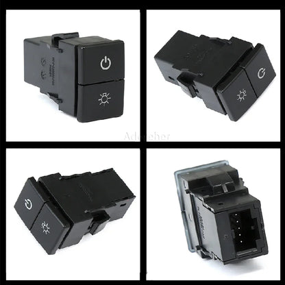 1PC Car Dual Key Switch Dual Switch Radar Tailgate Power LED Headlight Switch Button for ISUZU D-MAX 21-23 Tuck's Performance