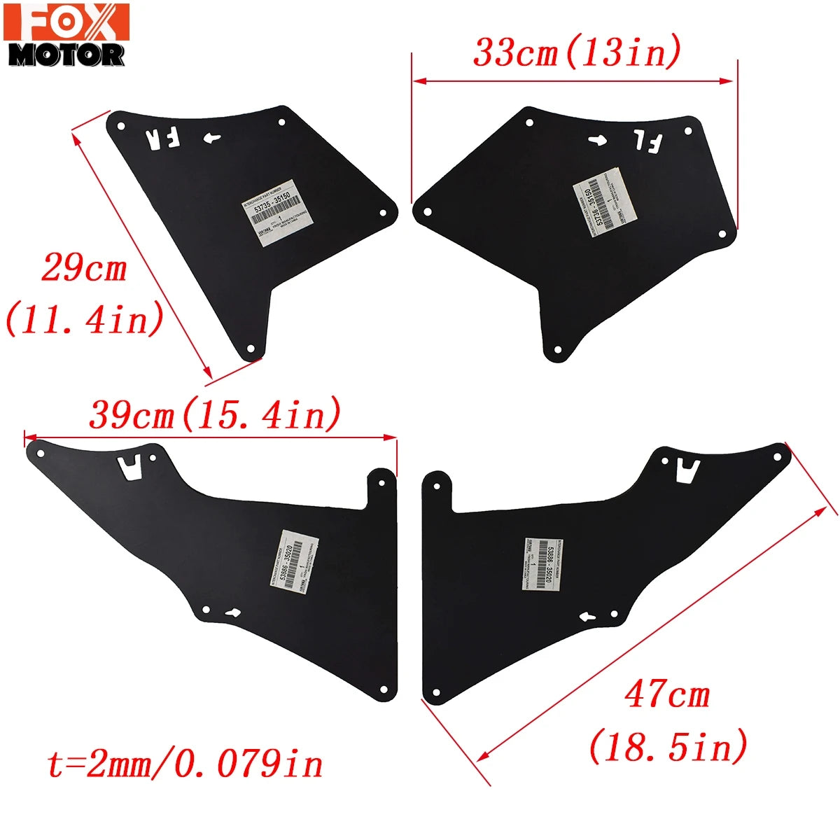 Rear fender seal for Prado 150 Series, black EVA rubber