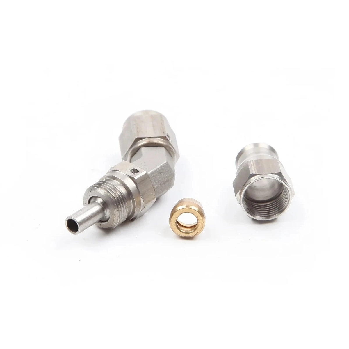 PTFE hose end parts with brass olive