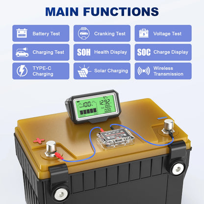 ANCEL BM200 PRO Battery Tester 12V LED Monitor Display Professional Battery Health SOH SOC Tester Analyzer Charging Tester Tool Tuck's Performance