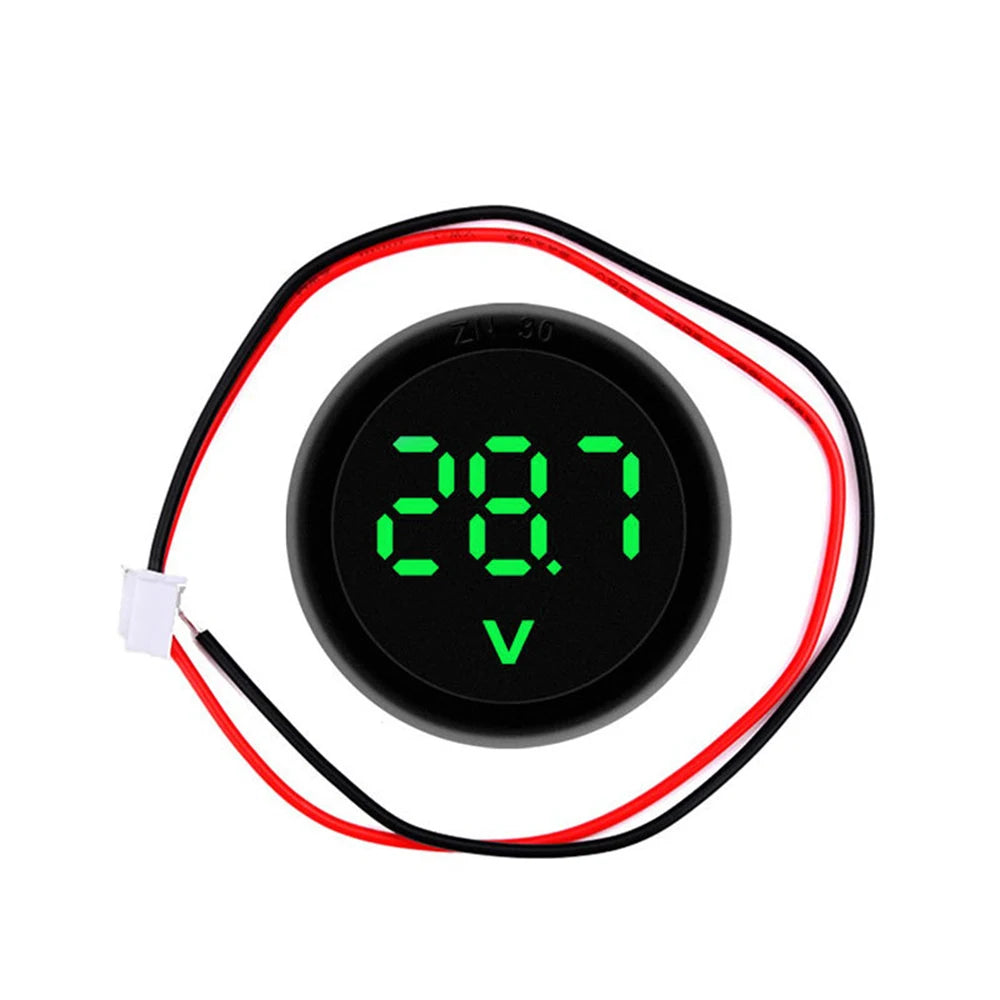 Round DC 4V-100V LED Digital Voltmeter Panel image 20