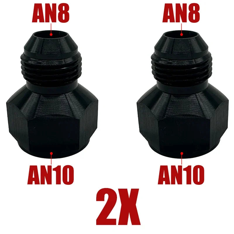 2XAluminum Reducer Expander Fitting Adapter Female To Male 3AN 4AN 6AN 8AN 10AN 12AN 16AN 20AN Oil Cooler Connector Hose Fitting Tuck's Performance