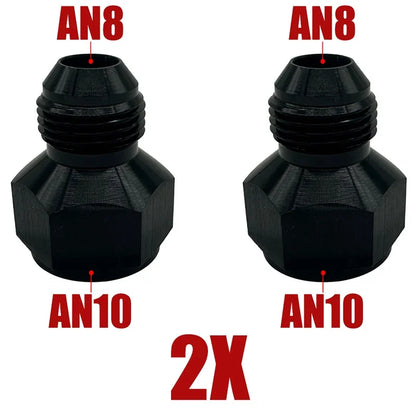 2XAluminum Reducer Expander Fitting Adapter Female To Male 3AN 4AN 6AN 8AN 10AN 12AN 16AN 20AN Oil Cooler Connector Hose Fitting Tuck's Performance