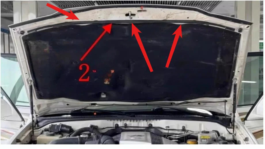 Bonnet weatherstrip length and cross section