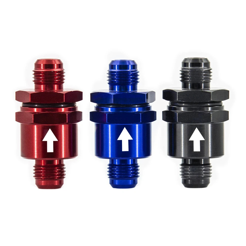 One Way AN6 AN8 AN10 Valves Aluminium Alloy Fuel Non Return Check Valve One Way Tuck's Performance