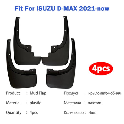 Front mud flap fitted behind D-MAX wheel arch