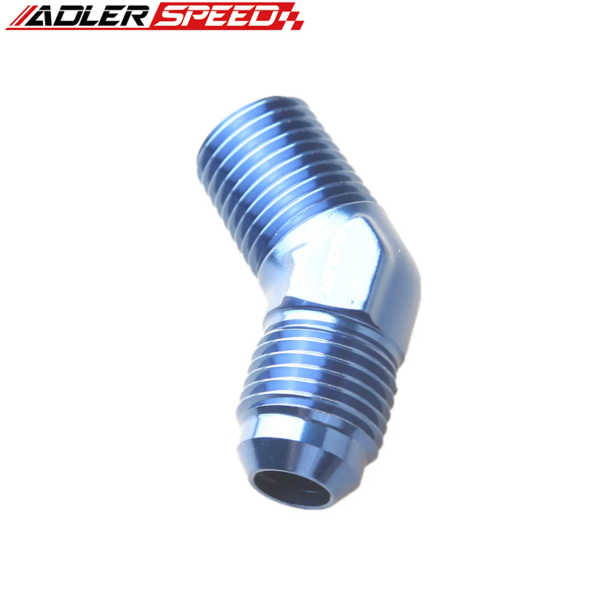 45 Degree / 90 Degree 4AN AN4 AN-4 Male To 1/8" NPT Aluminum Fuel Oil Fitting Adapter Blue/Black Tuck's Performance