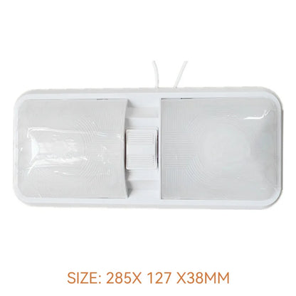 12V/24V LED dome light - double, frosted lens