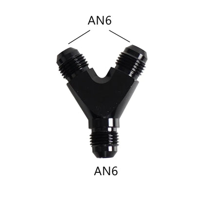 High Quality AN4 AN6 AN8 AN10 Y Adapter Block Male Thread Fuel Hose Fitting Adapters Tee Oil Pipe Joint Universal Aluminium Tuck's Performance