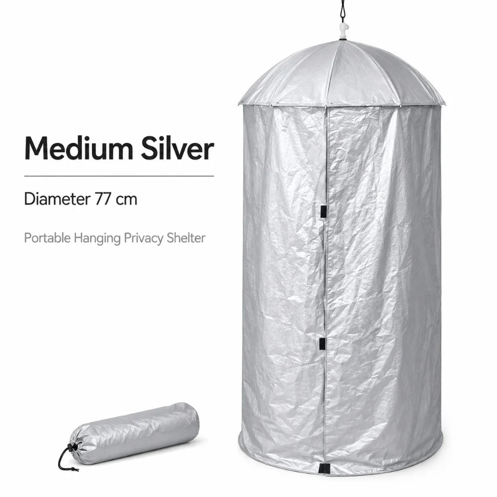 Medium 77cm silver privacy tent with carry bag