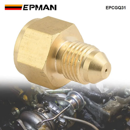 EPMAN Brass AN4 Inline Turbo Oil Feed Inlet Restrictor Fitting -4AN Male To -4AN Female 0.035" EPCGQ31 Tuck's Performance