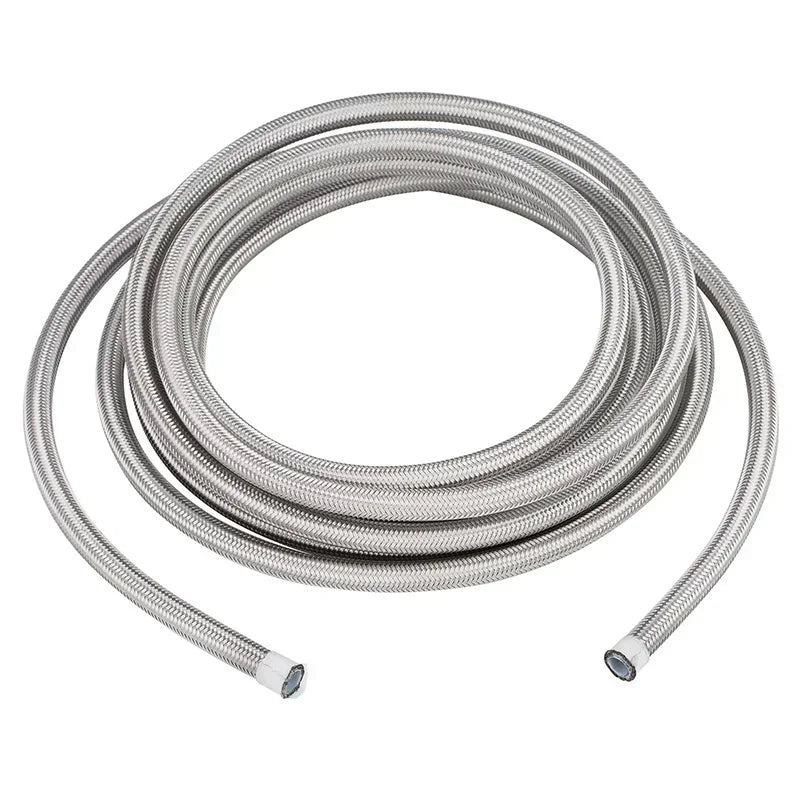 1M/3M/4M/6M AN3 AN4 AN6 AN8 AN10 Racing Hose 304 Stainless Steel Braided PTFE Brake Hose E85 Fuel Oil Line Oil Cooler Hose Pipe Tuck's Performance