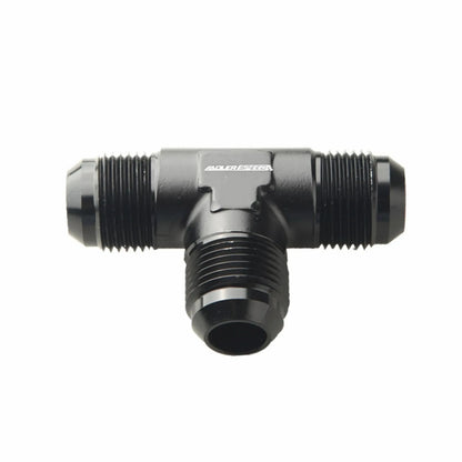Universal AN3/4/6/8/10/12 Aluminum Alloy AN Male Thread Flare Tee Union T Pipe Fuel Hose Fitting Adapter Black/Blue Tuck's Performance