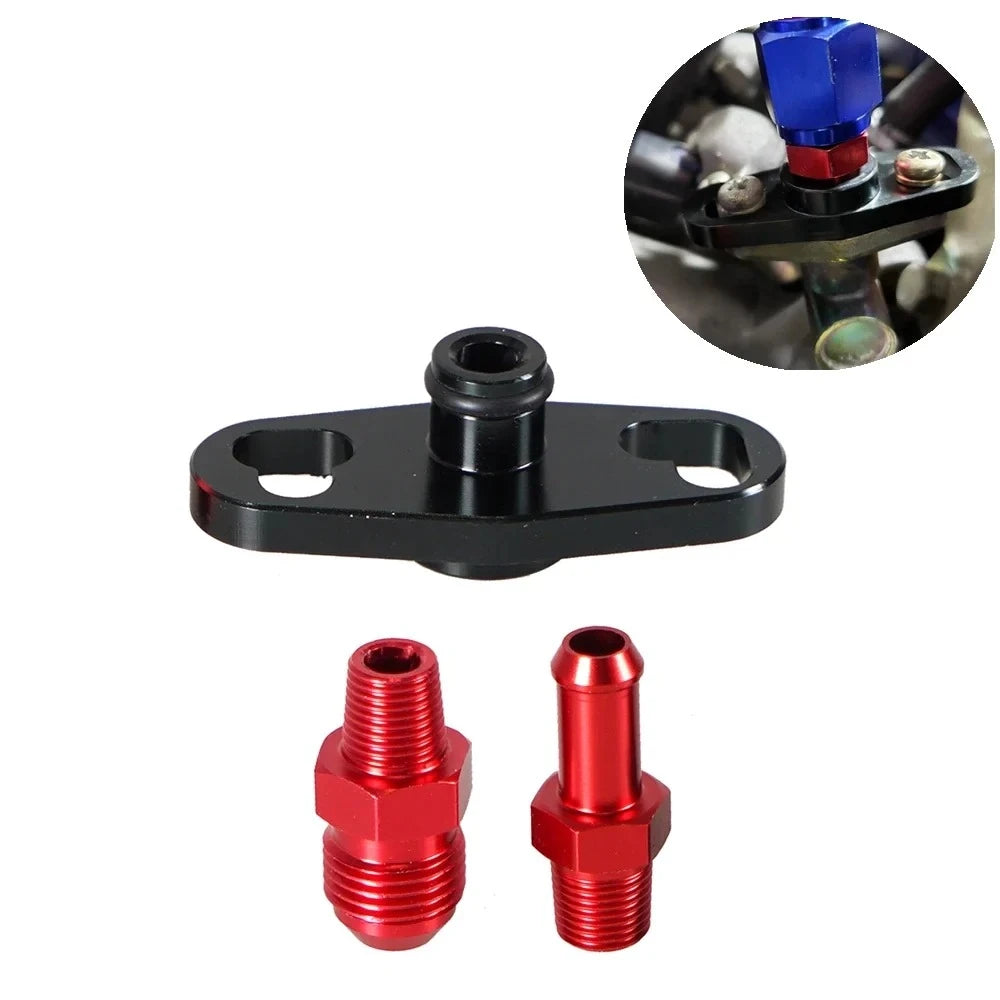 Car Fuel Rail Pressure Regulator Adapter Kit Set Fuel Rail Adapter Replacement Accessories For Toyota Nissan Aluminium Alloy Tuck's Performance