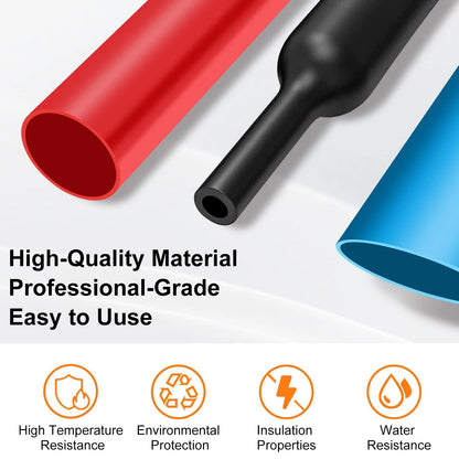 580/560Pcs Heat Shrink Tubing Kit EVA Material in 6 Colors 11 Sizes - Ideal for Electrical Insulation, Repairs, and Wire Conne Tuck's Performance