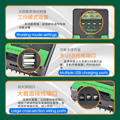 MPPT Solar Charge Controller 10A-60A - WiFi, 12V/24V Tucks Performance