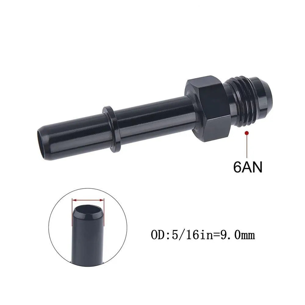1PC Aluminum 6AN 8AN Male To 3/8" 5/16" Quick Disconnect Male Push On EFI Fitting Adapter Quick Connect Tuck's Performance