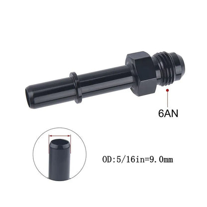 1PC Aluminum 6AN 8AN Male To 3/8" 5/16" Quick Disconnect Male Push On EFI Fitting Adapter Quick Connect Tuck's Performance
