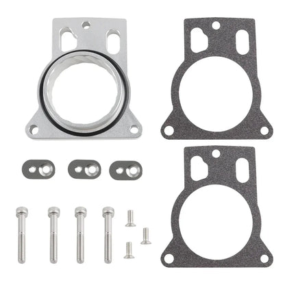 Black Silver Throttle Body Spacer For Cadillac Escalade Chevrolet Avalanche Silverado SSR GMC Sierra Hummer Air Intake System Tuck's Performance