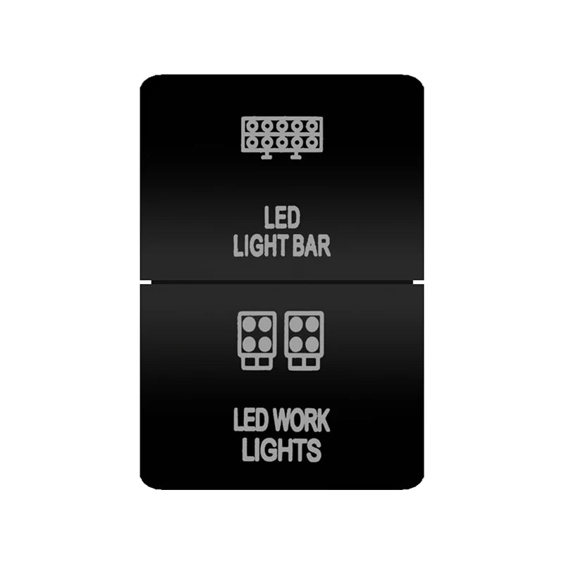 12V Dual Button Push Switch Orange Led Light For Toyota Prado Land Cruiser 200 RAV4 Hilux GUN HiAce 4 Runner Tundra Suzuki Jimny Tuck's Performance