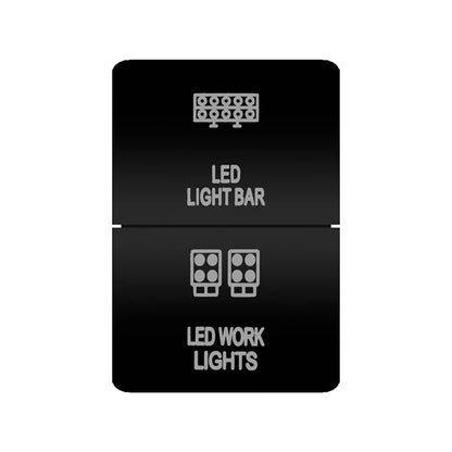 12V Dual Button Push Switch Orange Led Light For Toyota Prado Land Cruiser 200 RAV4 Hilux GUN HiAce 4 Runner Tundra Suzuki Jimny Tuck's Performance