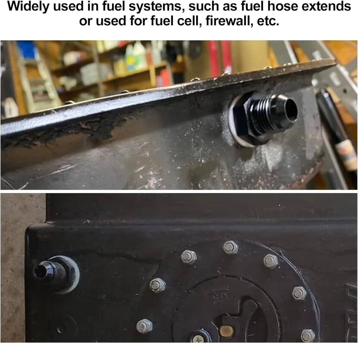 AN Fuel Cell / Tank Bulkhead Fitting with Nut & Washer | AN6 to AN12 Tucks Performance