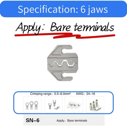 SN-58B Ratchet Crimping Pliers Kit with 5 Jaws - product image 10
