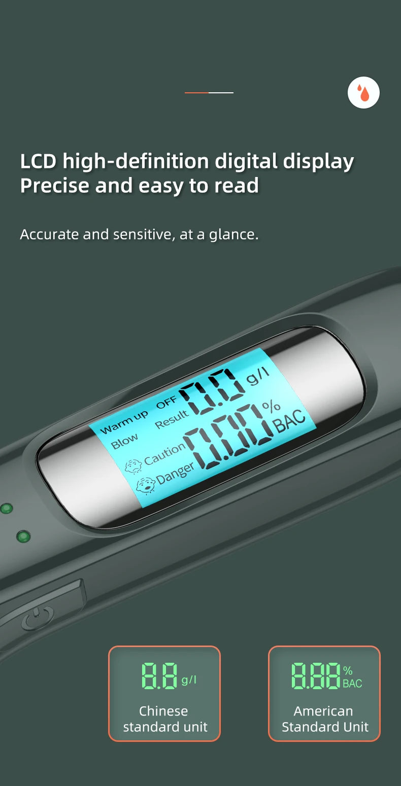 Portable Digital Breath Alcohol Tester with LCD Display - product image 10