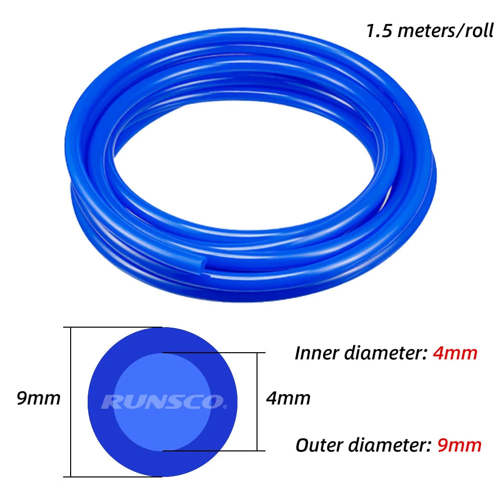 Blue/Red/Black Inner Diameter 3mm, 4mm, 5mm, 6mm, 8mm Car Vacuum Silicone Hose Auto Racing Intercooler Line Pipe Tube 1.5 Meter Tuck's Performance