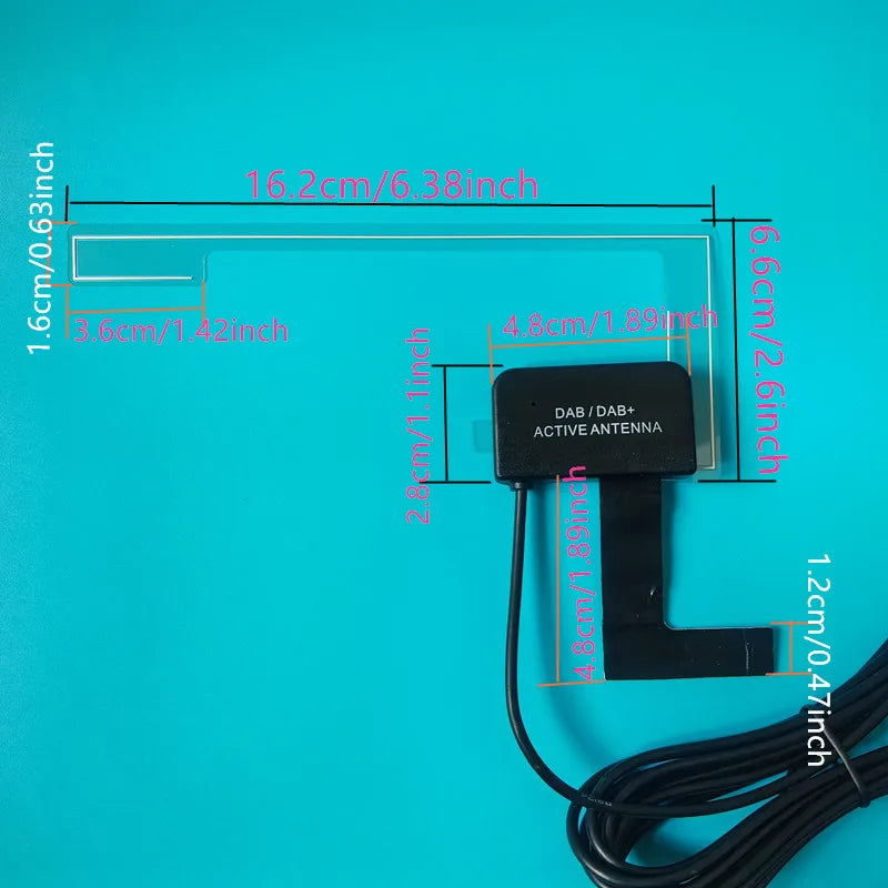 DAB antenna amplifier module and power lead